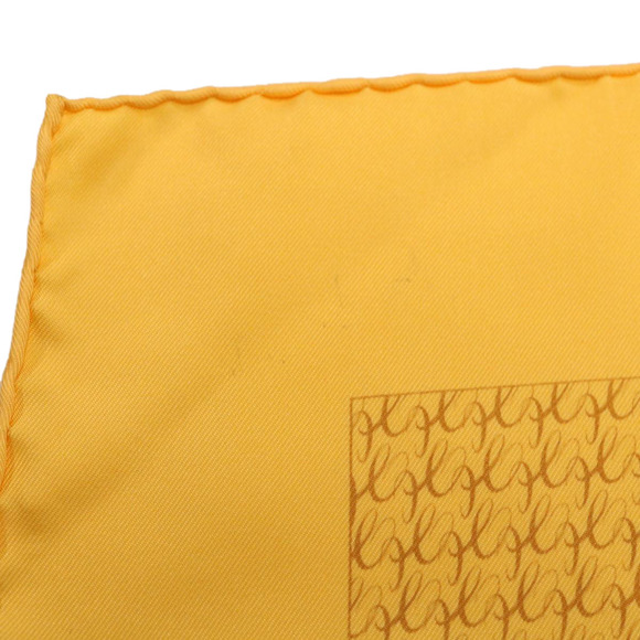 HERMES Scarf Silk 2Set Yellow Gray Auth ac1017 - Picture 7 of 16